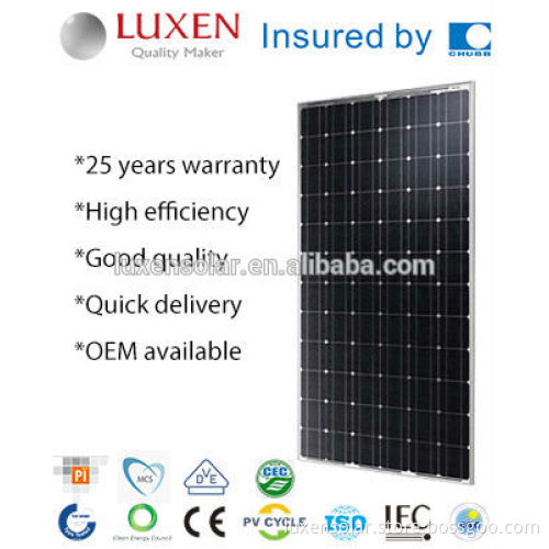 190W mono-crystalline Solar PV Module